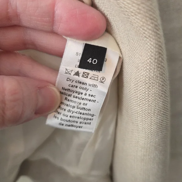 JOSEPH Linen Notched Minimalist Blazer Jacket Size 40 Old Money Elevated Basic - Picture 6 of 14